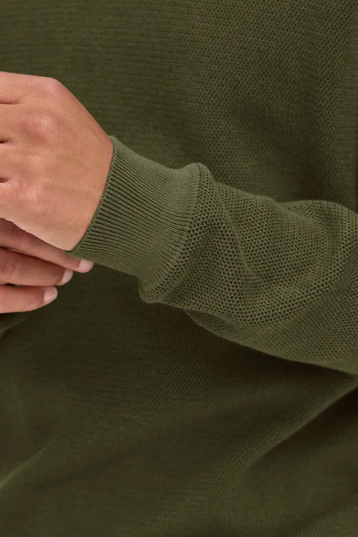 Blend Pullover Crew Knit Olive Night