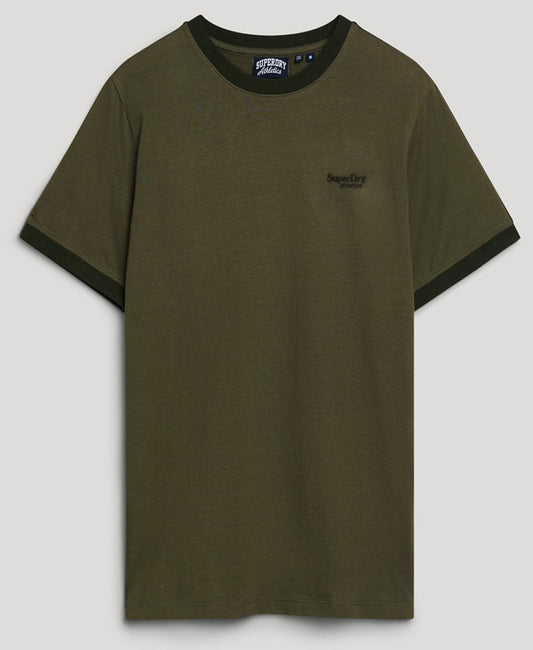 Superdry Essential Logo Retro T-Shirt Olive Night Green/Surplus Goods Olive Superdry Clothing Mens Tshirt The Essential Logo Retro T-Shirt