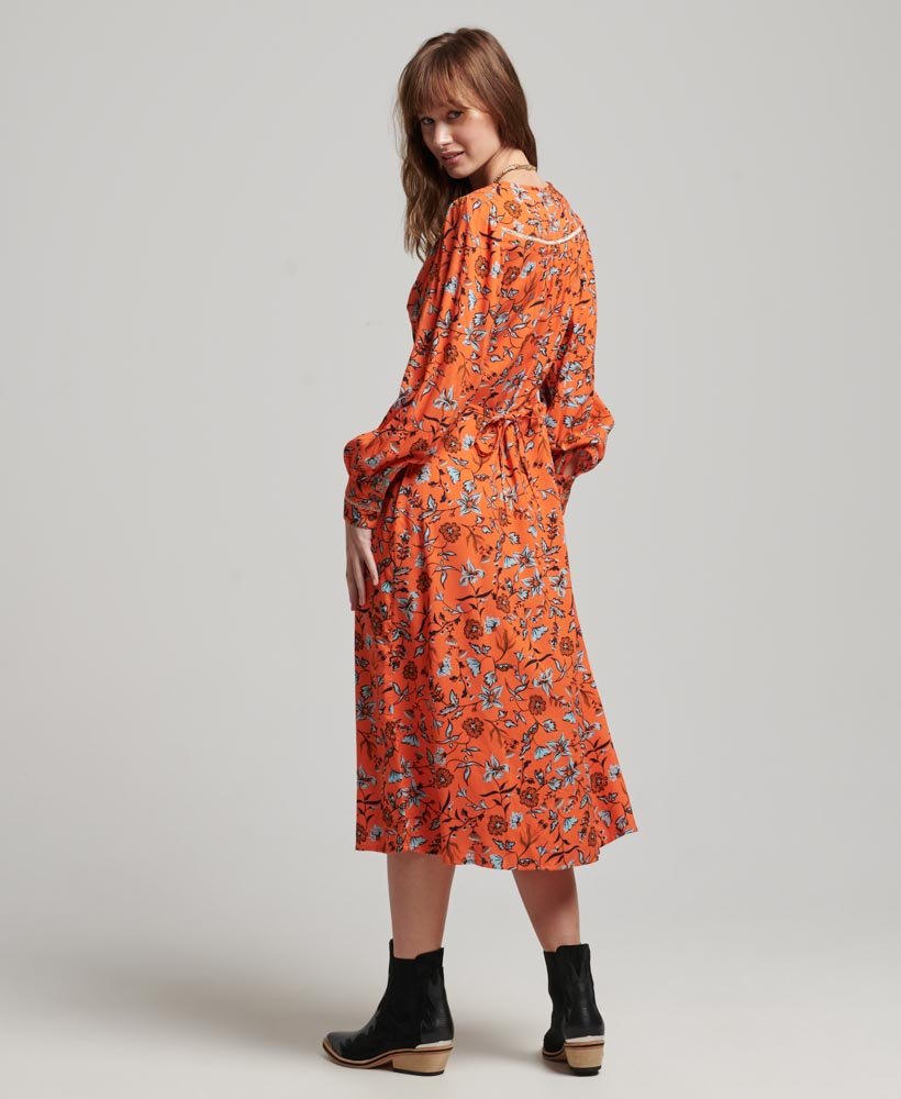 Orange tea clearance dress