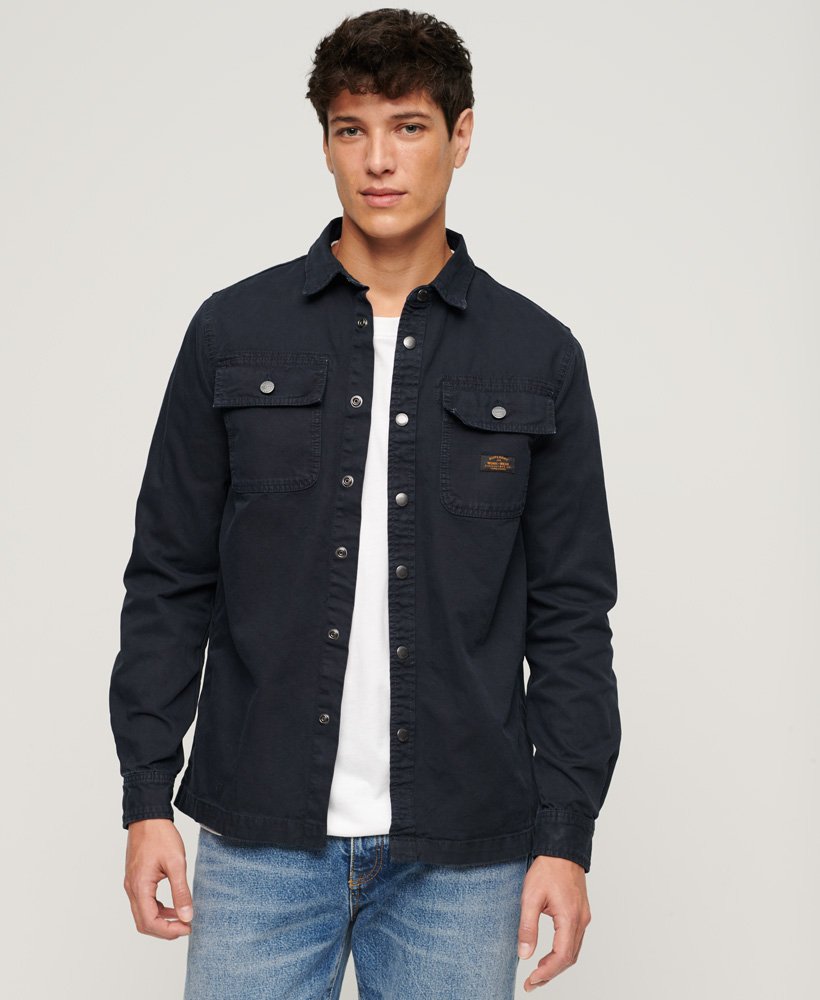 Superdry clothing Superdry Organic Cotton Canvas Workwear Overshirt Eclipse Navy Mens overshirt