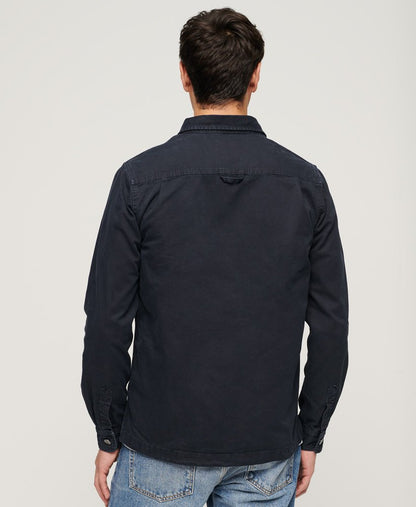 Superdry Organic Cotton Canvas Workwear Overshirt Eclipse Navy