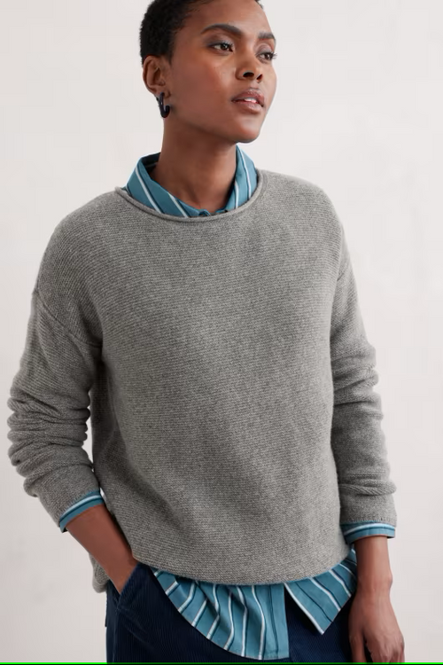 Seasalt Fruity Jumper Oyster Grey