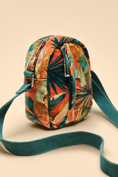 Powder Velvet 'Out & About' Bag Painted Palms