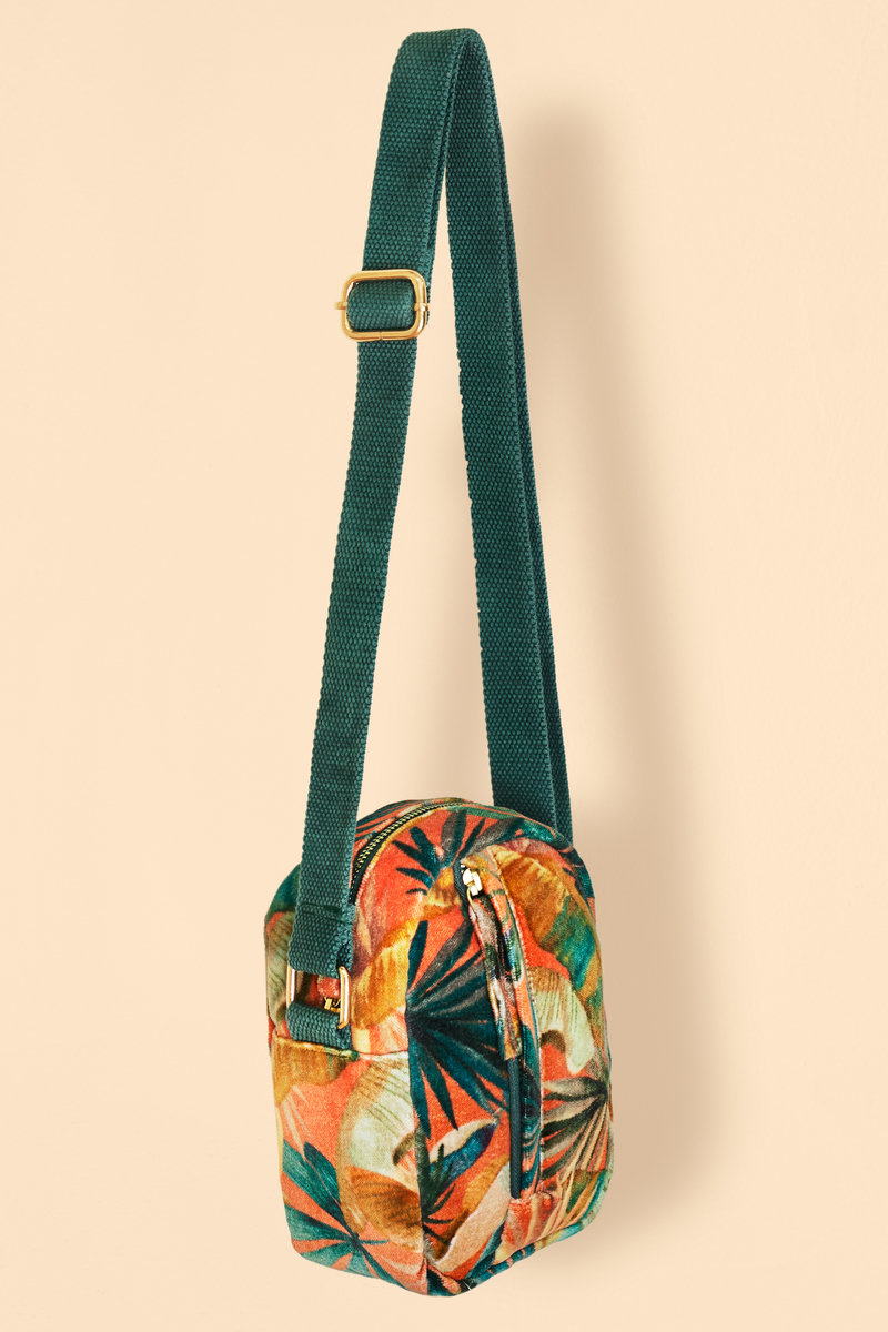 Powder Velvet 'Out & About' Bag Painted Palms