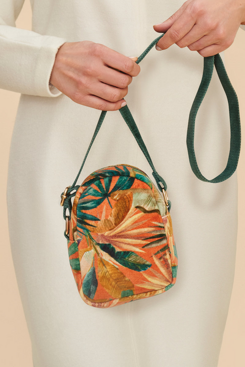 Powder Velvet 'Out & About' Bag Painted Palms