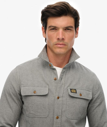 Superdry Flannel Workwear Shirt Pearl Blue