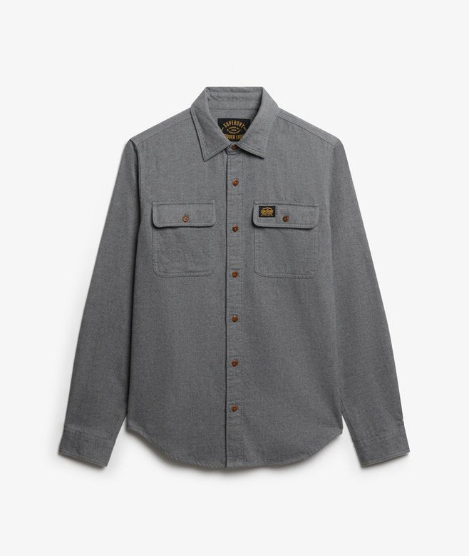 Superdry Flannel Workwear Shirt Pearl Blue