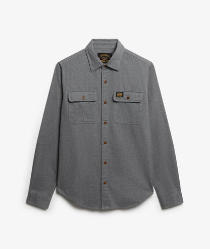 Superdry Flannel Workwear Shirt Pearl Blue