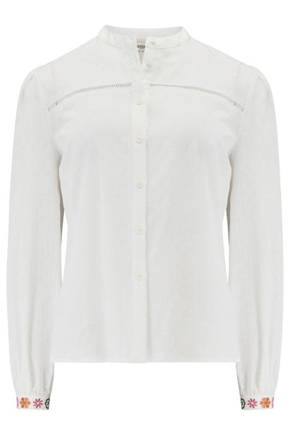Sugarhill Brighton Regina Blouse Off-White Floral Cuff