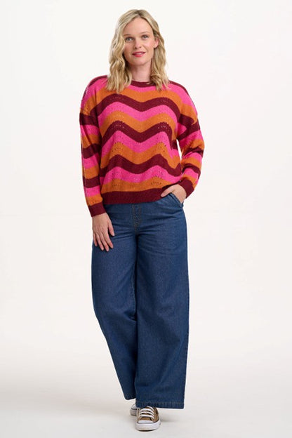 Sugarhill Brighton Evaline Jumper Multi Berry Waves