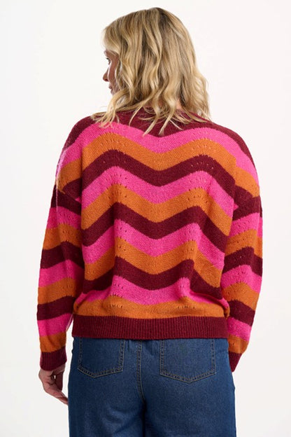 Sugarhill Brighton Evaline Jumper Multi Berry Waves