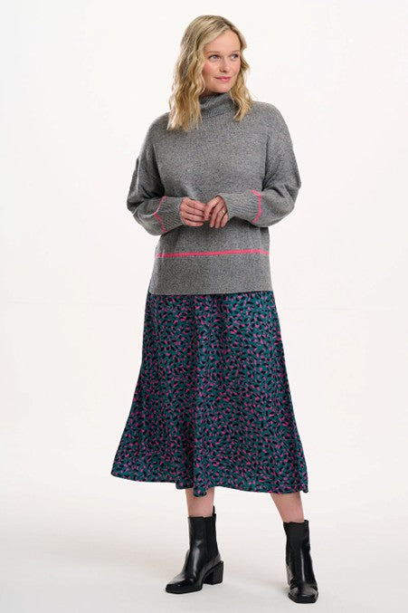 Sugarhill Brighton Krista Skirt Green Layered Spot Sugarhill Skirt Womens Skirt Sugarhill clothing