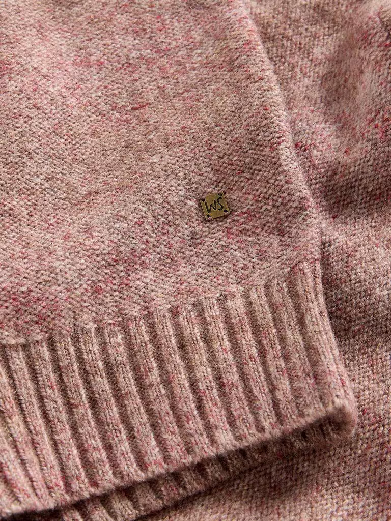 White Stuff Ombre Crew Neck Mid Pink