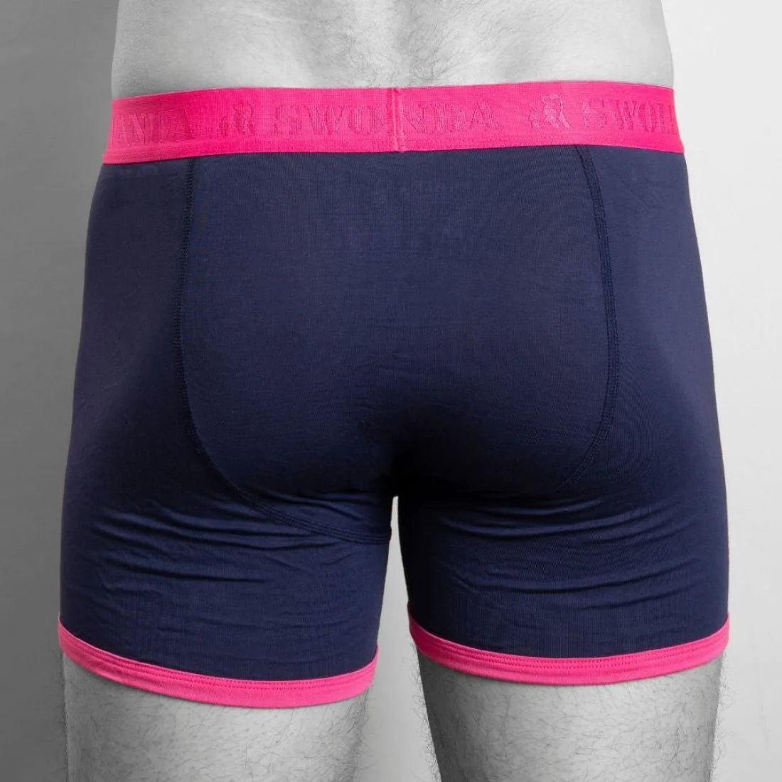 Swole Panda Bamboo Boxers Navy/Pink