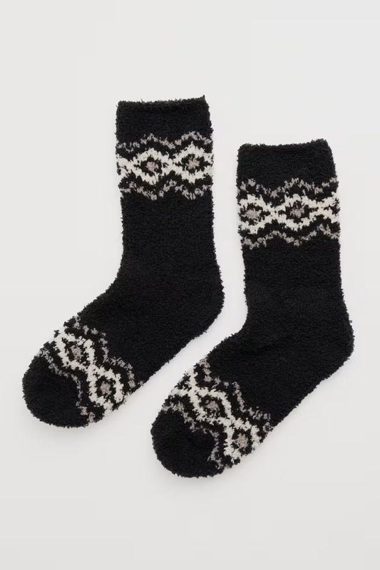 Seasalt Women's Short Fluffies Socks Poet's Onyx