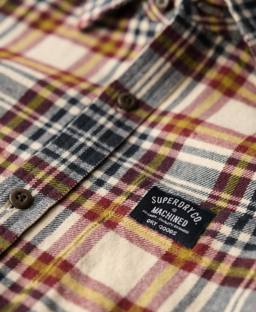 Superdry Long Sleeve Cotton Lumberjack Shirt Portland Check White