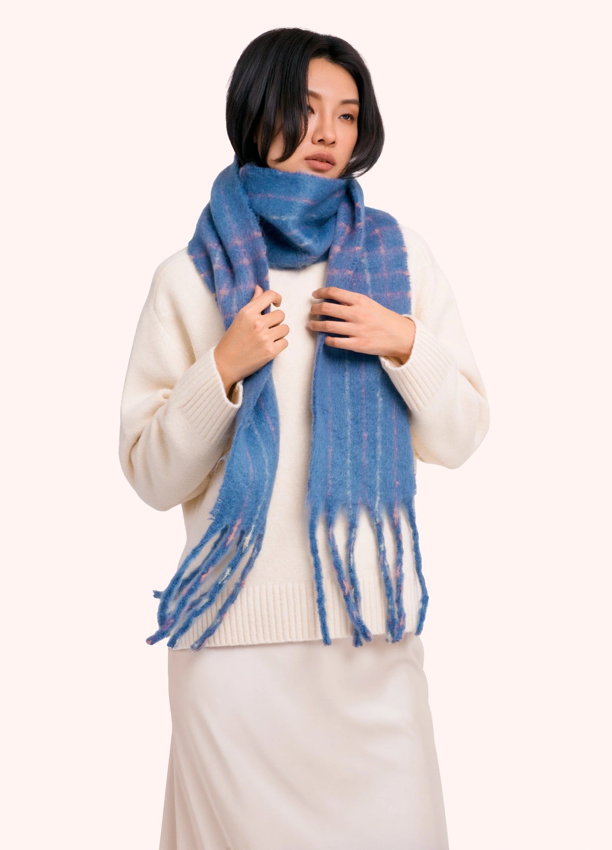 Powder Angelica Scarf in Navy