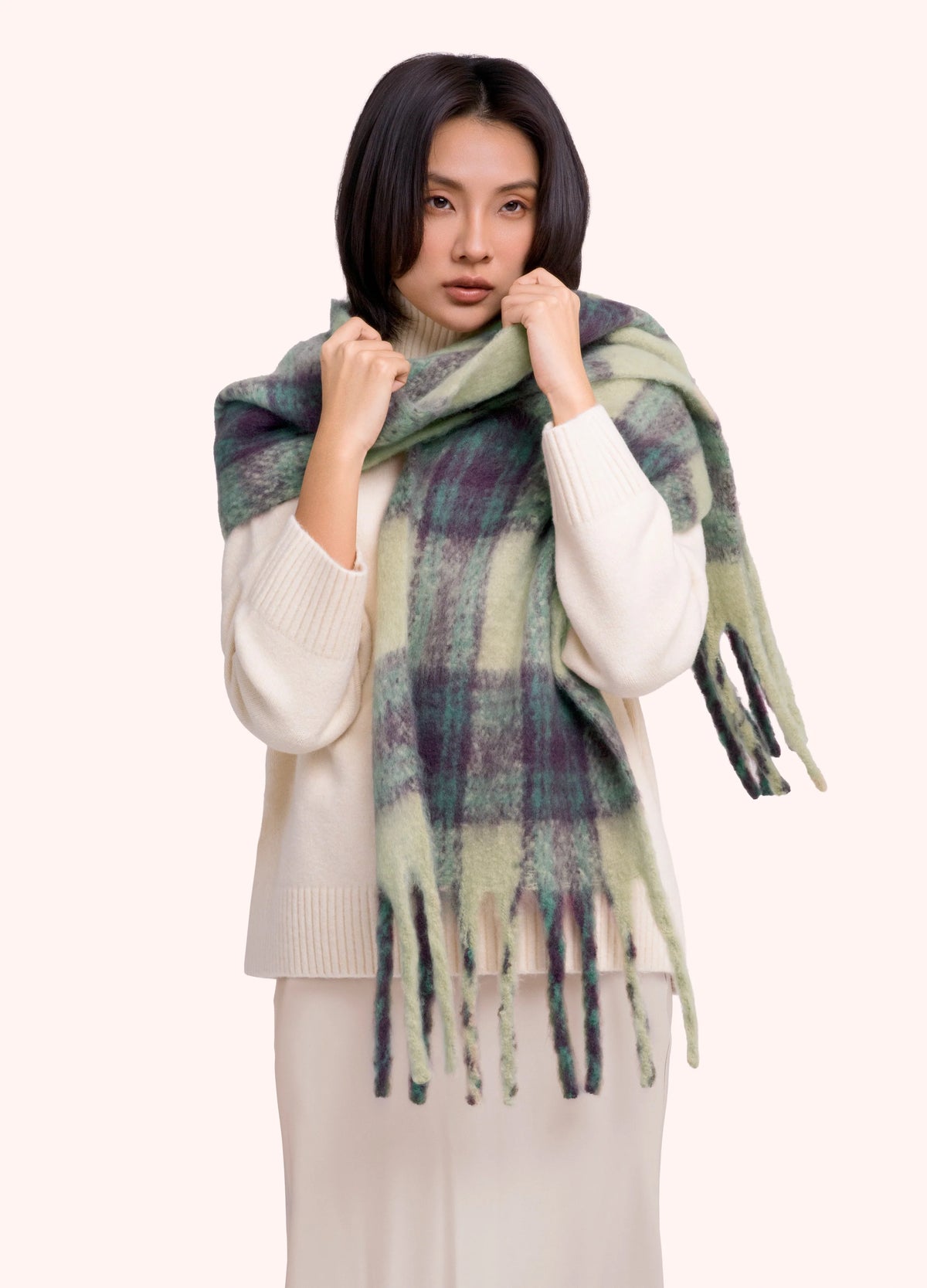 Powder Flora Scarf in Damson Mix