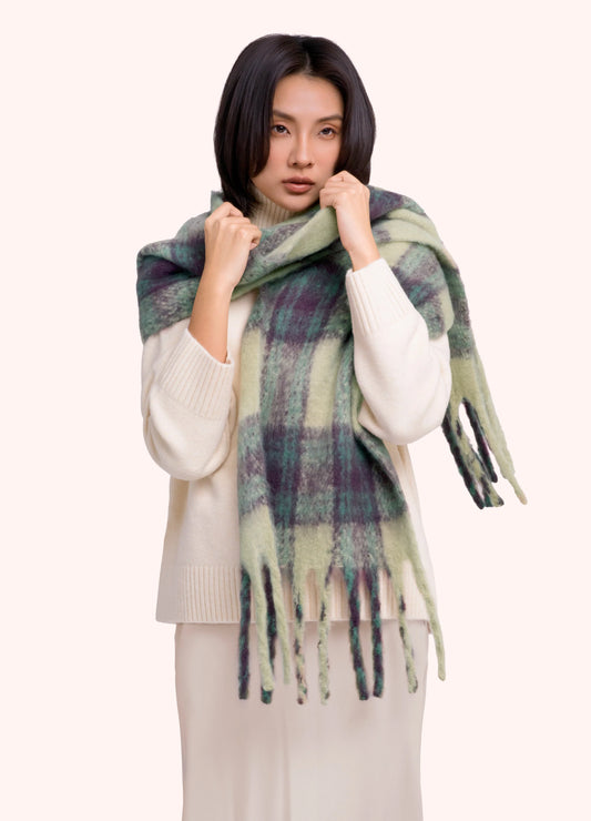 Powder Flora Scarf in Damson Mix