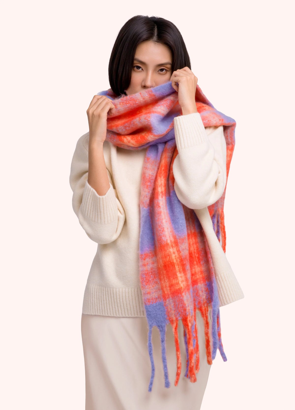Powder Flora Scarf in Tangerine Mix