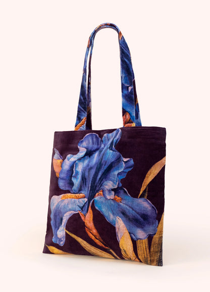 Powder Midnight Orchid Velvet Tote Bag