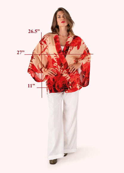 Powder Kimono Jacket Rouge Blooms