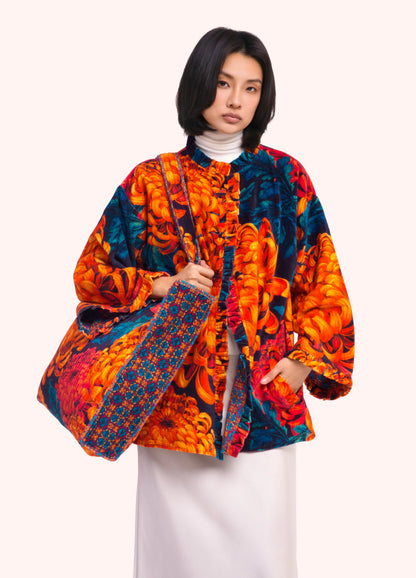 Powder Lux Velvet Quilted Chrysanthemum