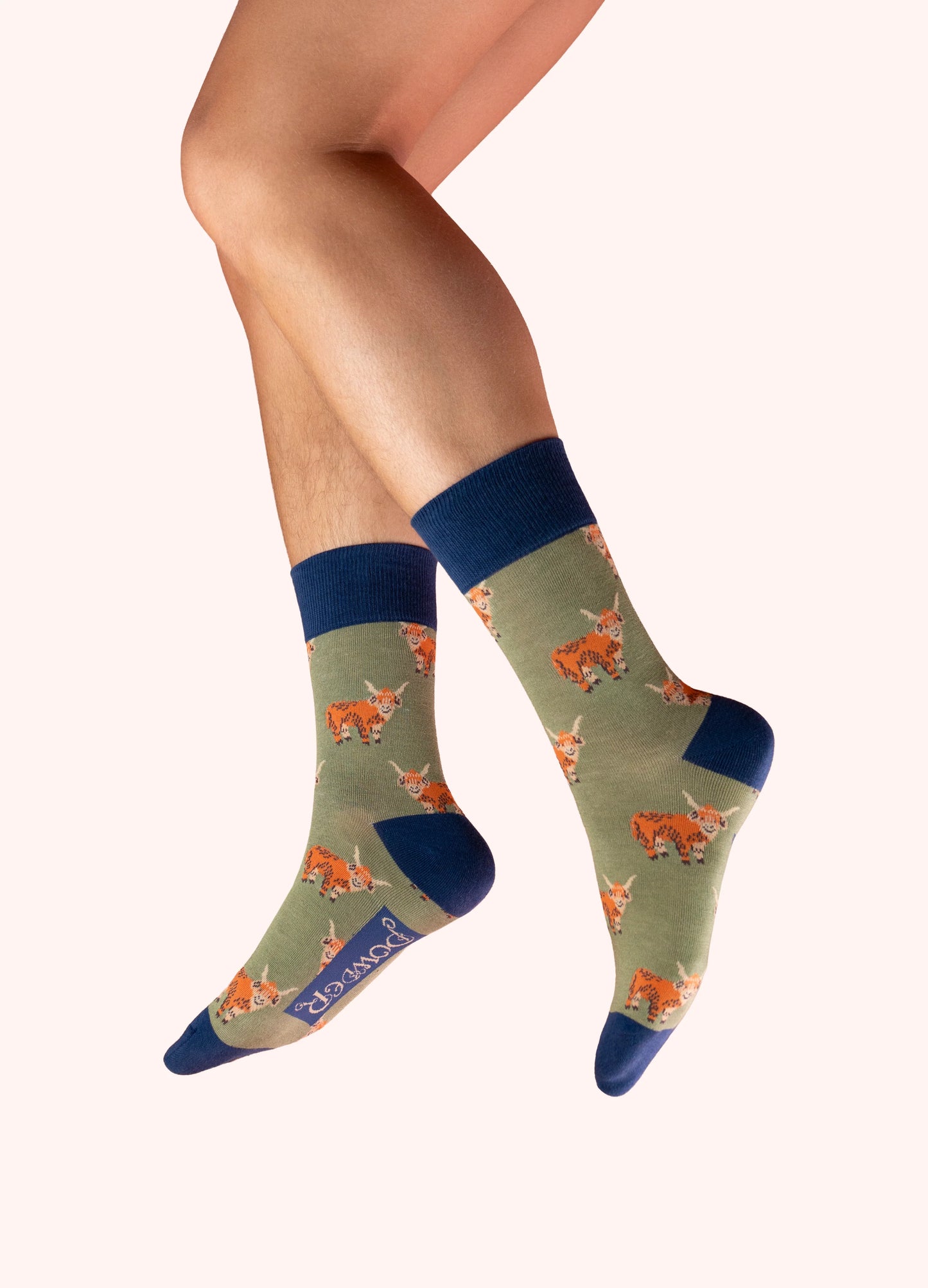 Powder Handsome Highland Cows Men's Socks
