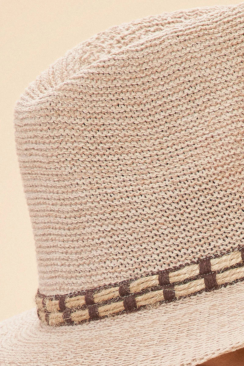Powder Natalie Hat Natural with Rope Band