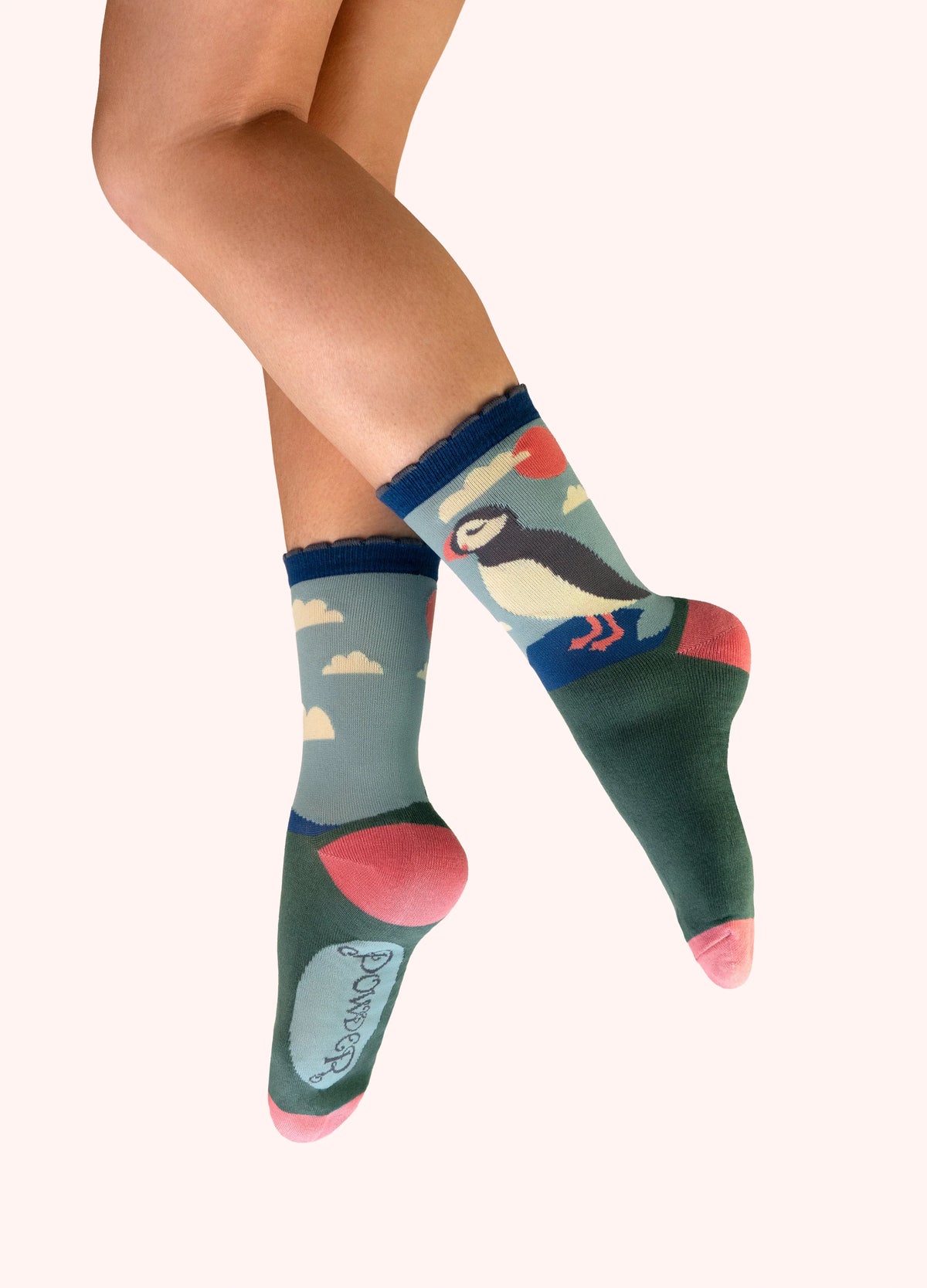 Powder Puffin Ankle Socks