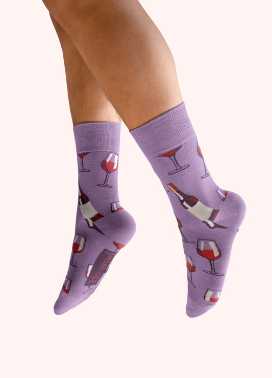 Powder Red Wine Men's Socks