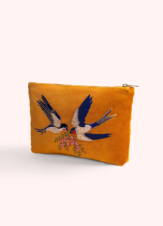 Powder Swallow Zip Pouch