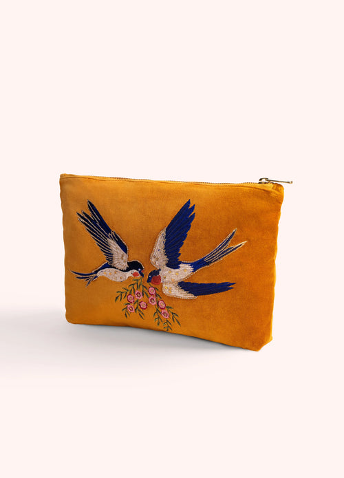 Powder Swallow Zip Pouch