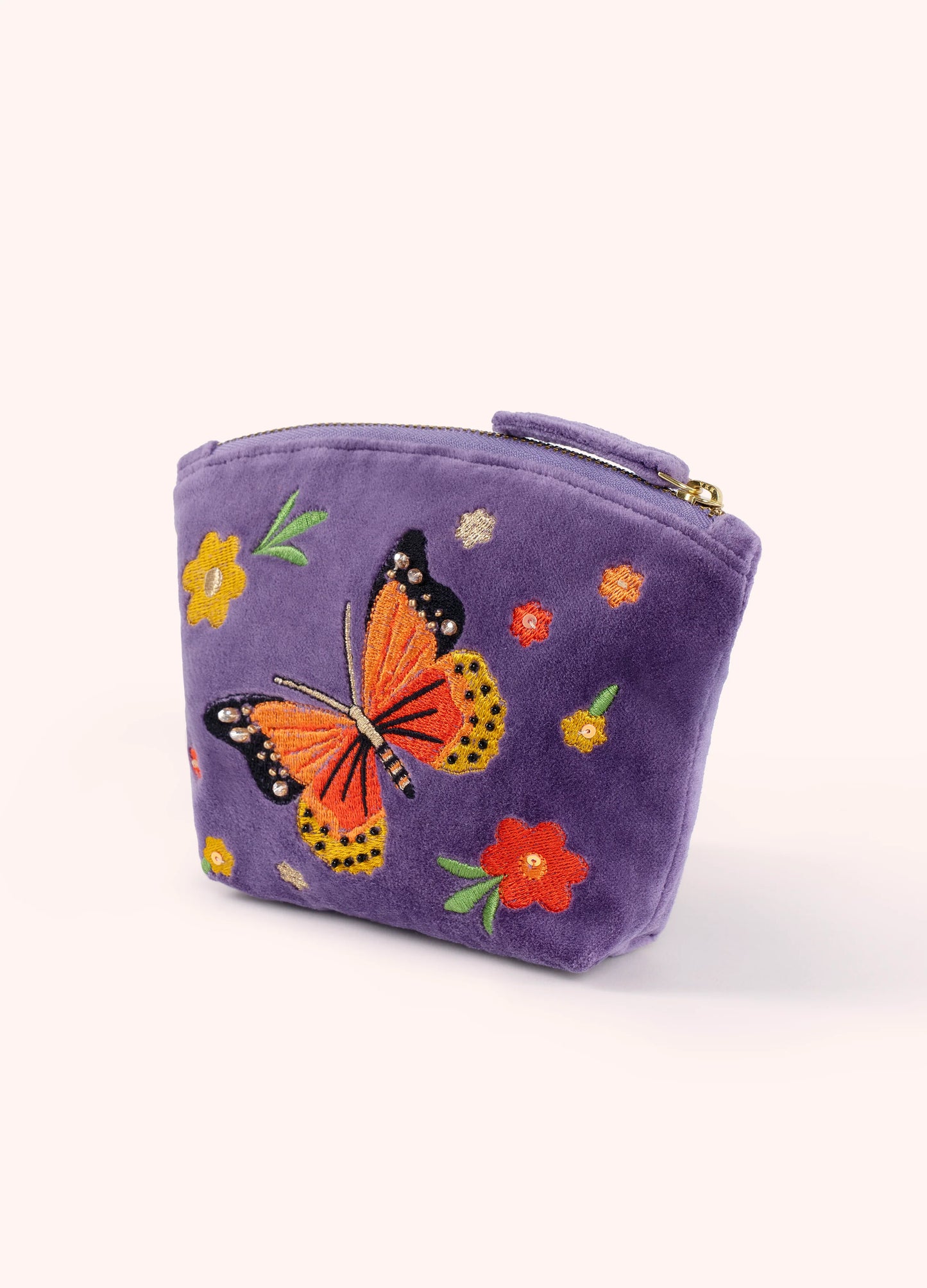 Powder Velvet Mini Pouch Bonny Butterfly