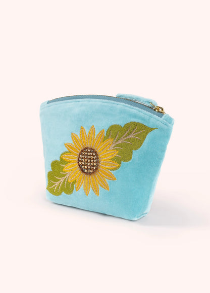 Powder Velvet Mini Pouch Summer Sunflower