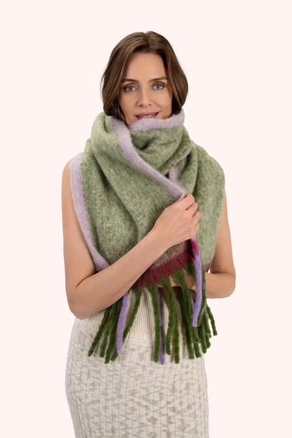 Powder Aria Cosy Scarf Sage