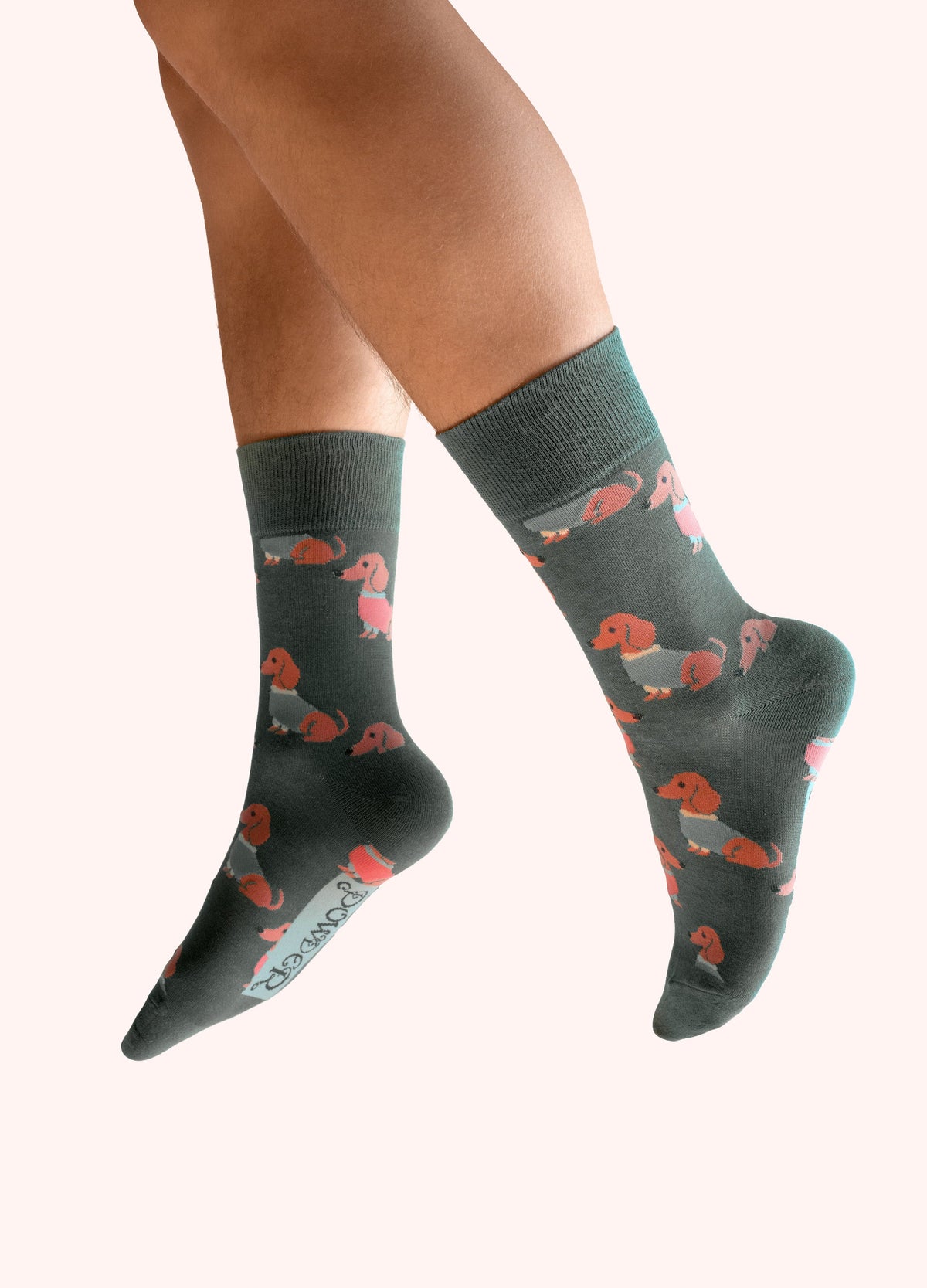 Powder Snuggly Sausage Dogs Men's Socks
