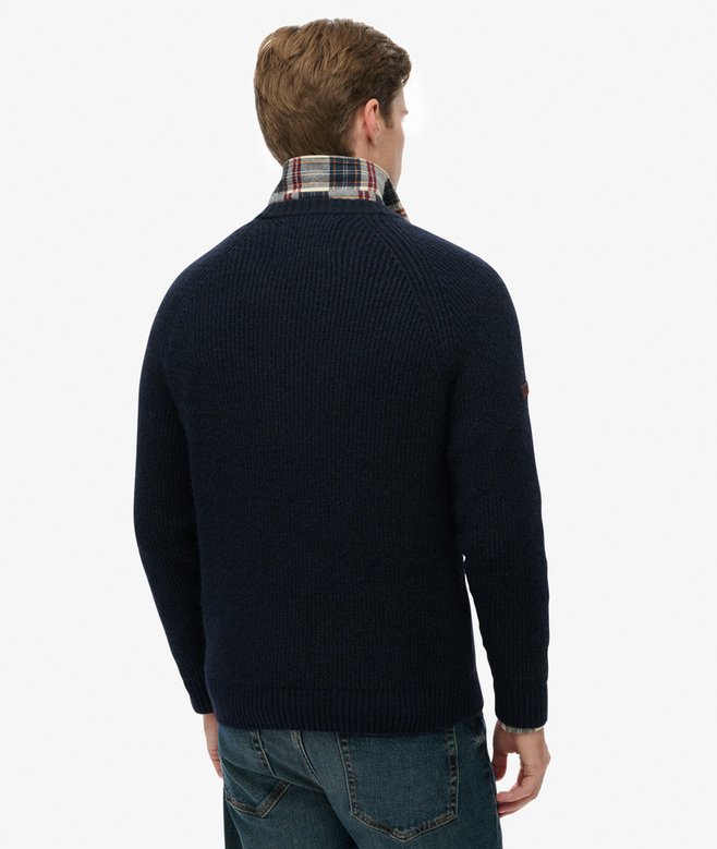 Superdry Chunky Raglan Jumper Eclipse Navy