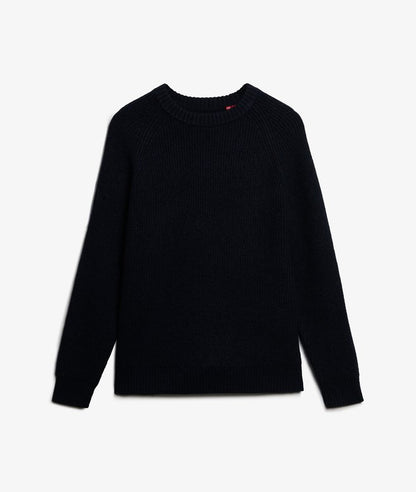 Superdry Chunky Raglan Jumper Eclipse Navy