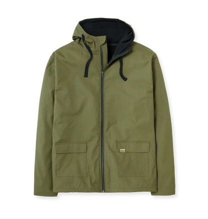 Rapanui Men's Fleece Lined Raincoat Khaki. Water resistant with PFC-Free coating made from Durable organic cotton canvas outer that's Fully lined with organic cotton fleece. Certified Organic Cotton Canvas Full Zip Jacket with PFC-free water resistant coating that's Hand wash only with Adjustable hood Colour: Khaki Material: Certified Organic Cotton t-shirt, 210g/m2