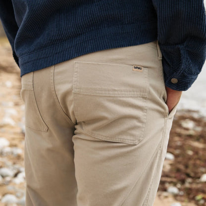 Rapanui Men's Organic Cotton Straight Leg Trousers Driftwood