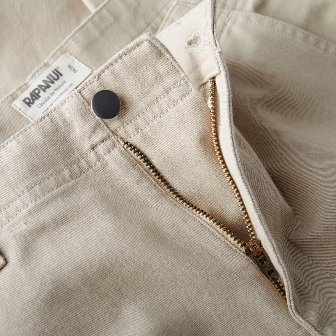 Rapanui Men's Organic Cotton Straight Leg Trousers Driftwood