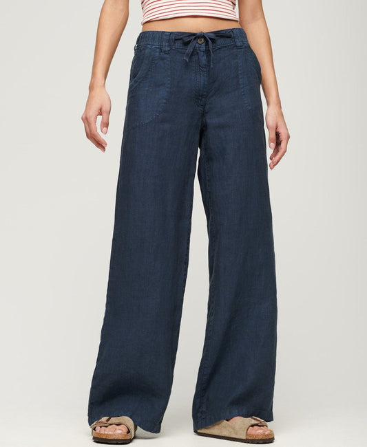 uperdry Clothing Superdry Linen Low Rise Pants Linen trousers Linen Low Rise Pants