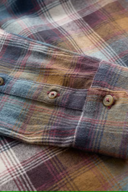 Seasalt Men's Fathomer Checked Shirt Root Cellar Waxed Canvas