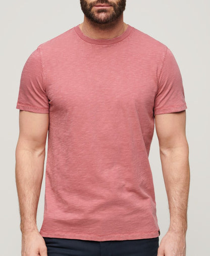 Superdry Crew Neck Slub Short Sleeved T-shirt Mesa Rose Pink