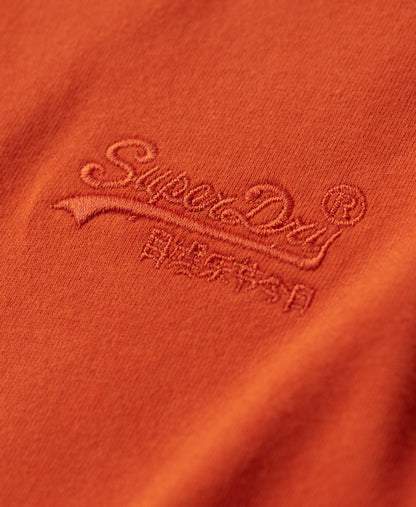 Superdry Organic Cotton Essential Logo T-Shirt Denim Co Rust Orange