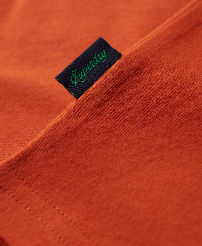 Superdry Organic Cotton Essential Logo T-Shirt Denim Co Rust Orange