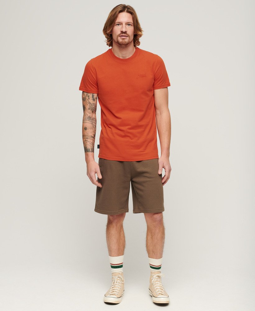 Superdry Organic Cotton Essential Logo T-Shirt Denim Co Rust Orange