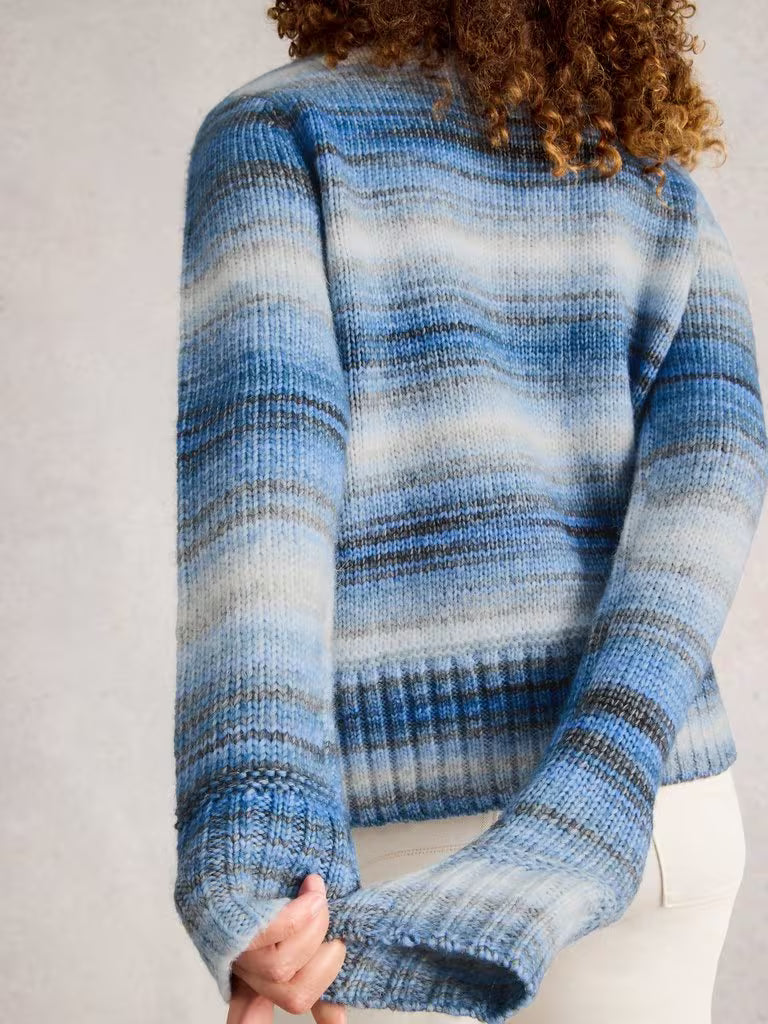 White Stuff Sabrina Spacedye Jumper Blue Multi