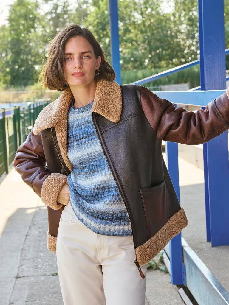 White Stuff Sabrina Spacedye Jumper Blue Multi